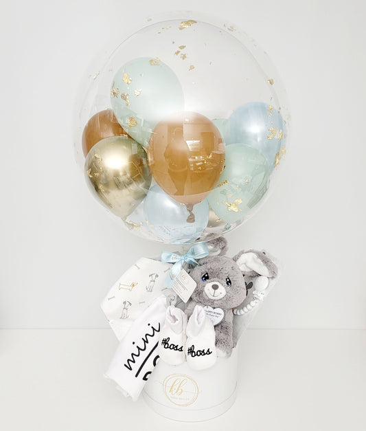 Hor Air balloon Baby Gift Set with Floppy Bunny