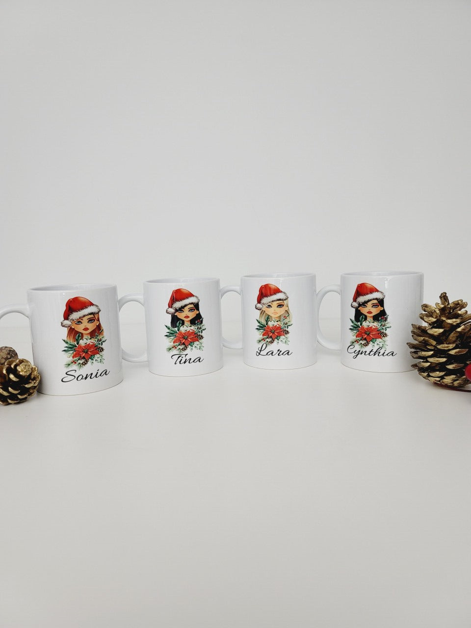 Personalized Christmas Mug with Hot Chocolate_Girl portrait