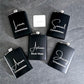 Groomsman Proposal Gifts Set, 8 oz Stainless Steel Hip Flask for Men Wedding Personalized Groomsmen Flask Tuxedo Drinking Flasks for Bachelor Party Favors, black