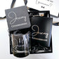 The Gentleman’s Trio – Personalized Whiskey Glass, Hip Flask & Slate Coaster