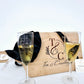 Custom Engraved Cutting Board & Two Champagne Glasses