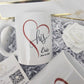 Heart shaped His & Hers Mug Set