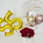 Hot Air Balloon Rose Arrangement with Foil Number balloons