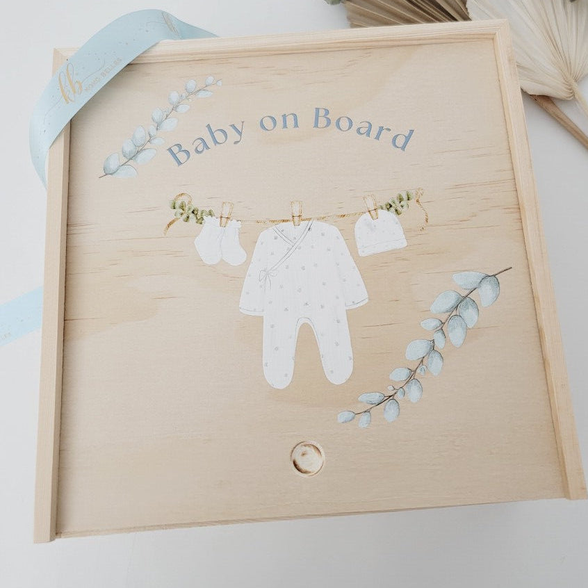 Personalized Baby Birth Stat Keepsake Box - Newborn Essentials