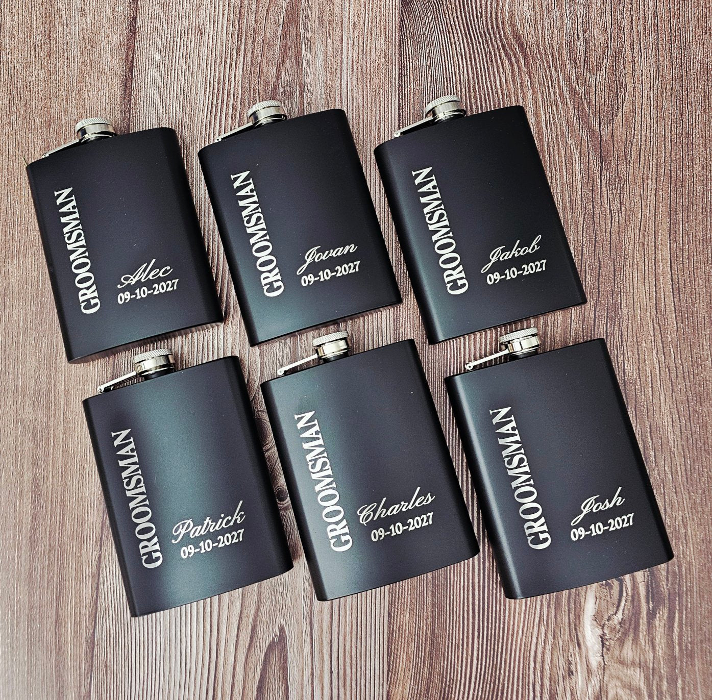 Suit Up & Sip – Groomsmen Gift Set with Flask & Whiskey Glass
