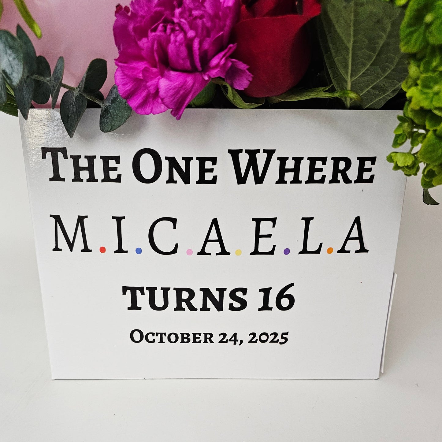 Personalized Flower & Balloon Arrangement Box