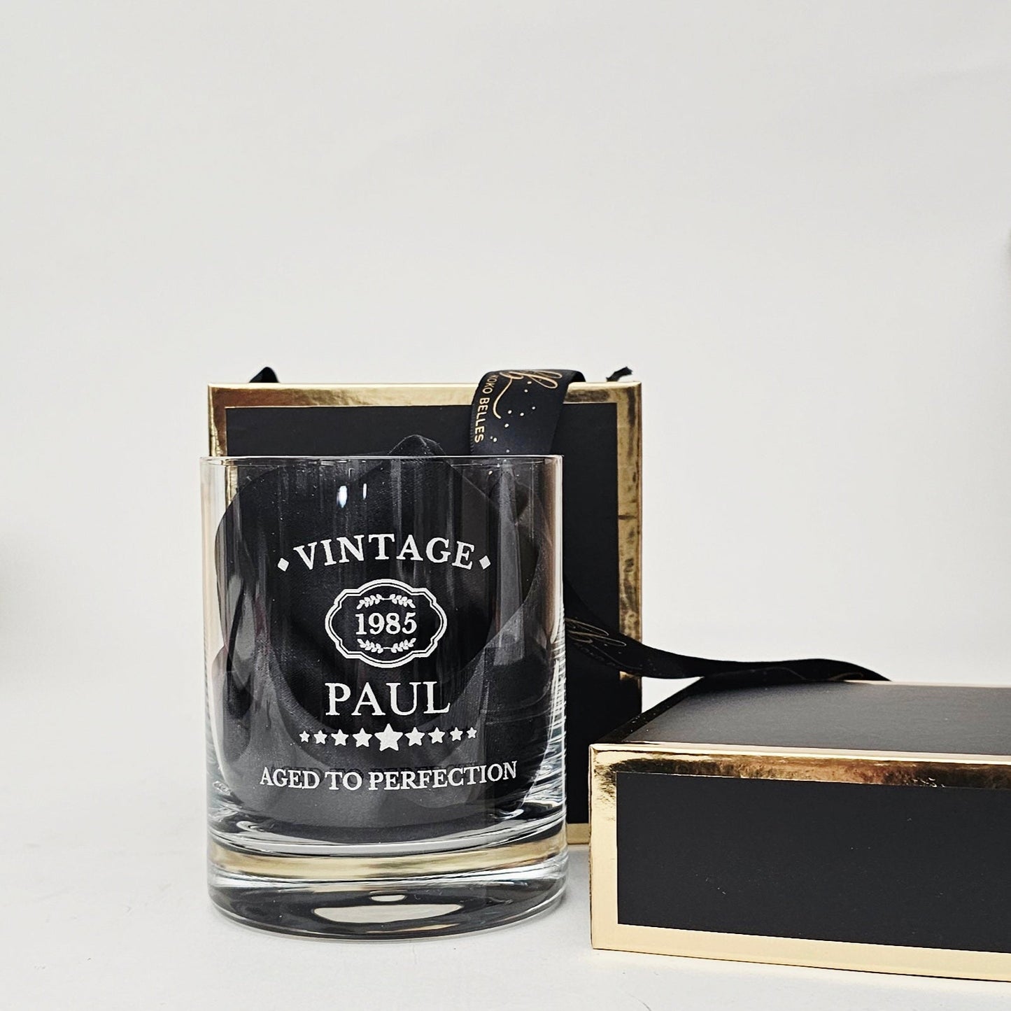 Vintage ''Aged To Perfection'' Whiskey Glass