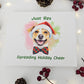 Festive Holiday Custom Pet Portrait - Personalized Dog Lover Gift