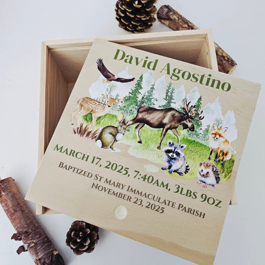 Uv printed Personalized Baby Keepsake Box