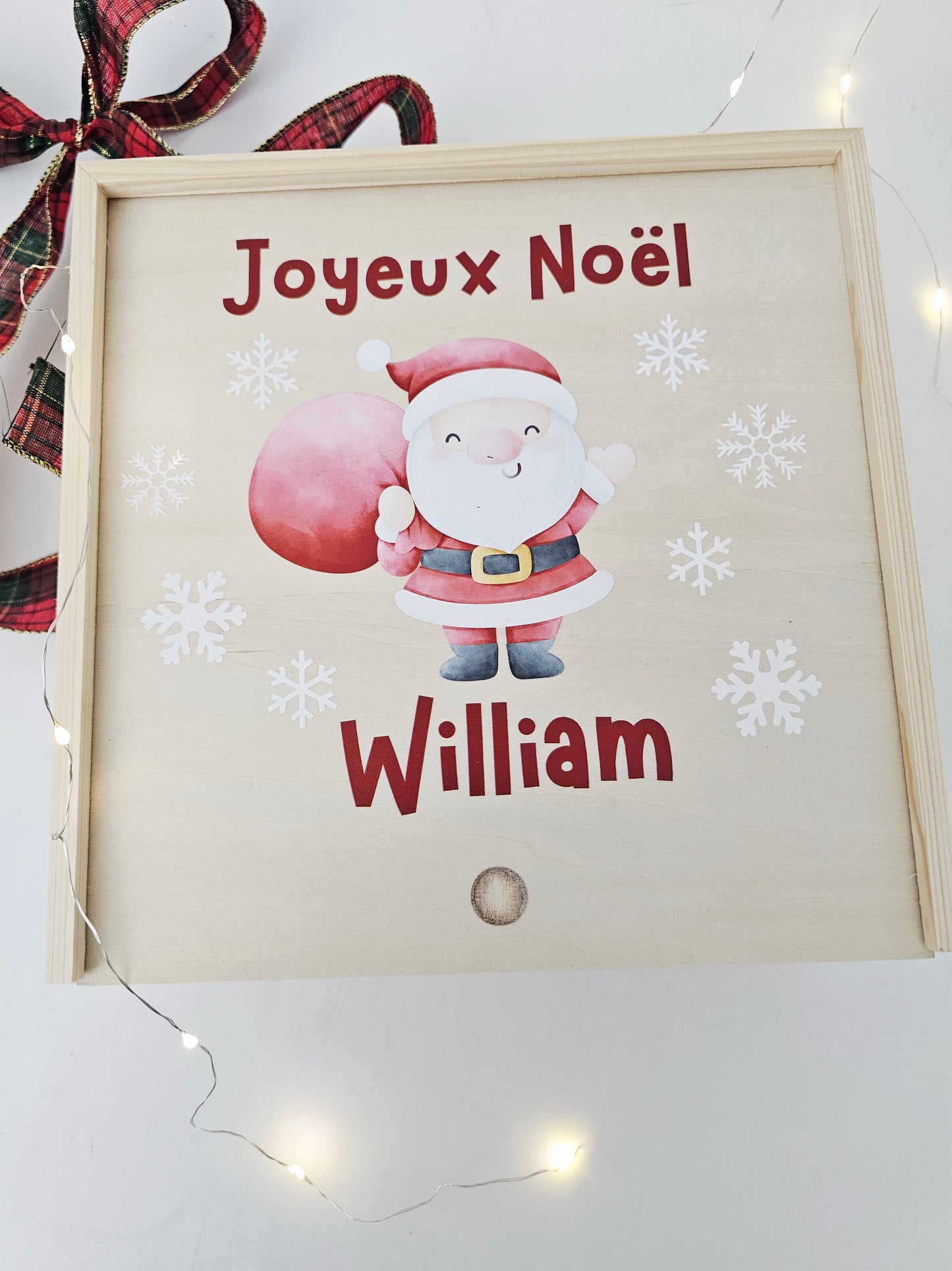 Personalized Christmas Eve Wood Box_ UV Printed