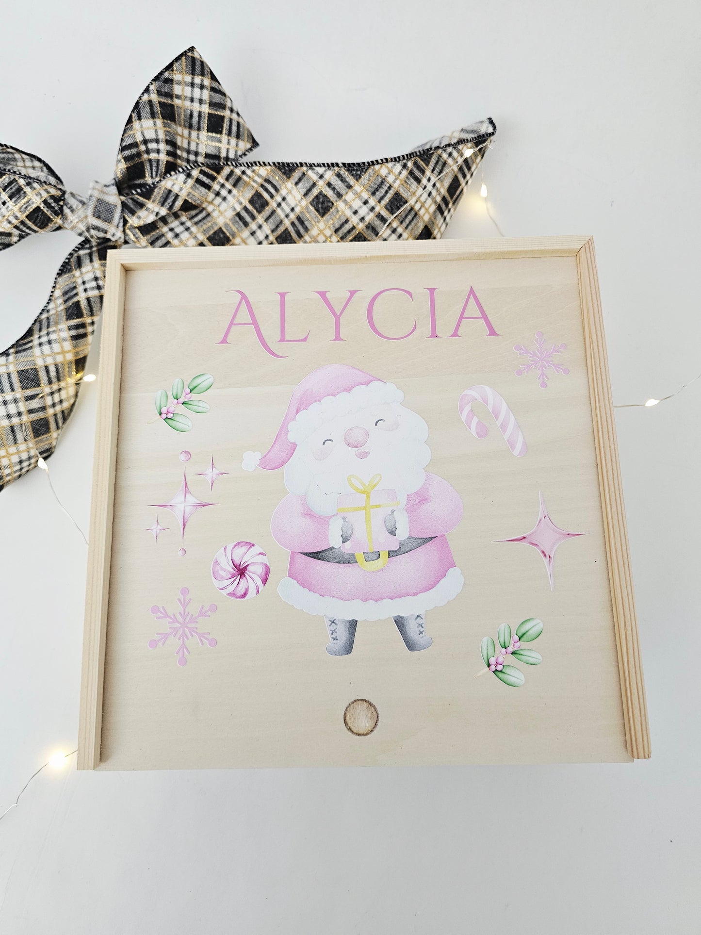 Personalized Christmas Eve Wood Box_ UV Printed