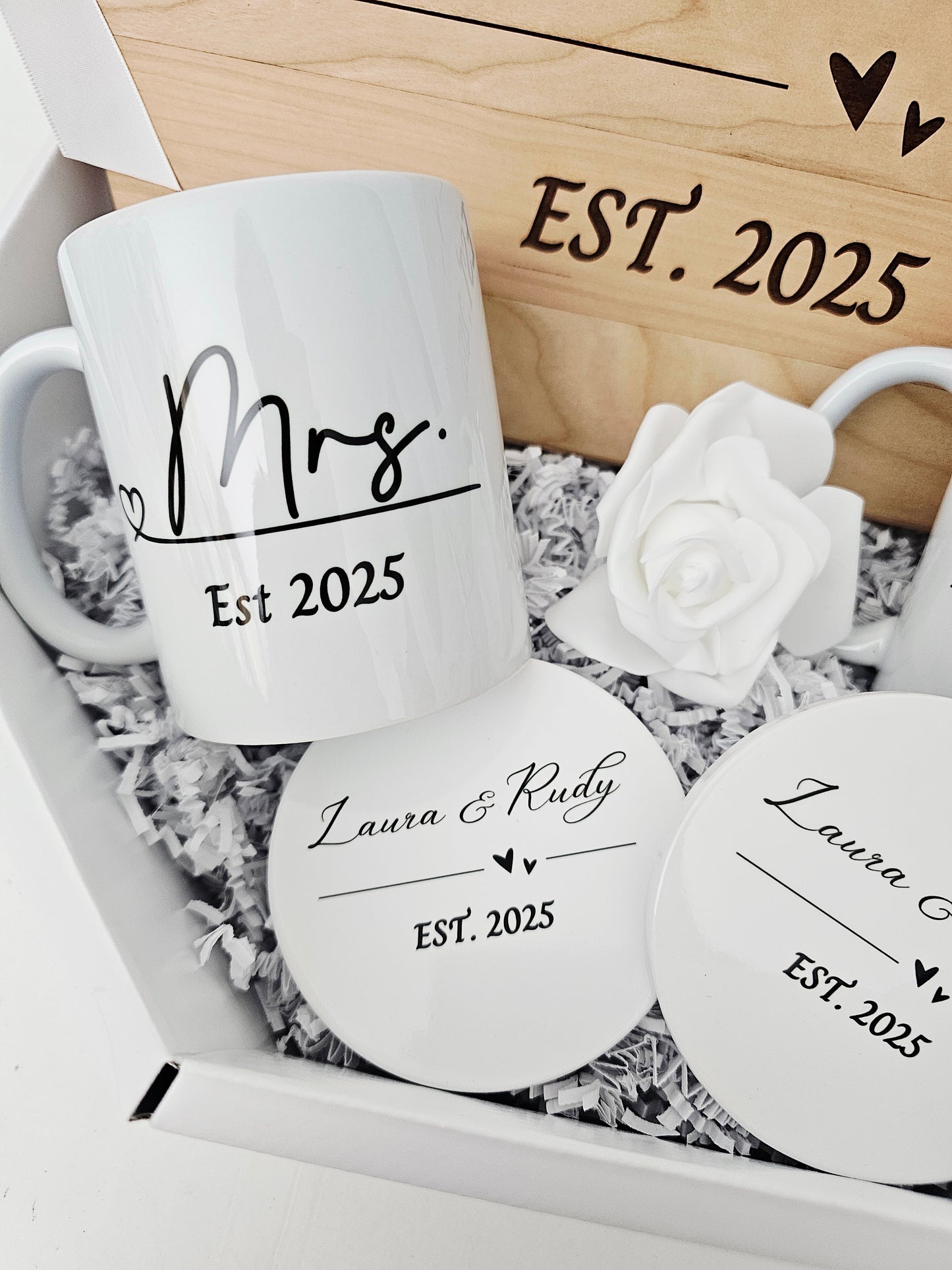 Personalized Cutting Board, Mug & Coaster Set