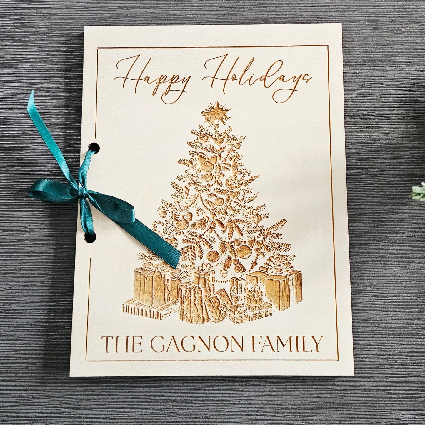 Personalized Holiday Card Keeper