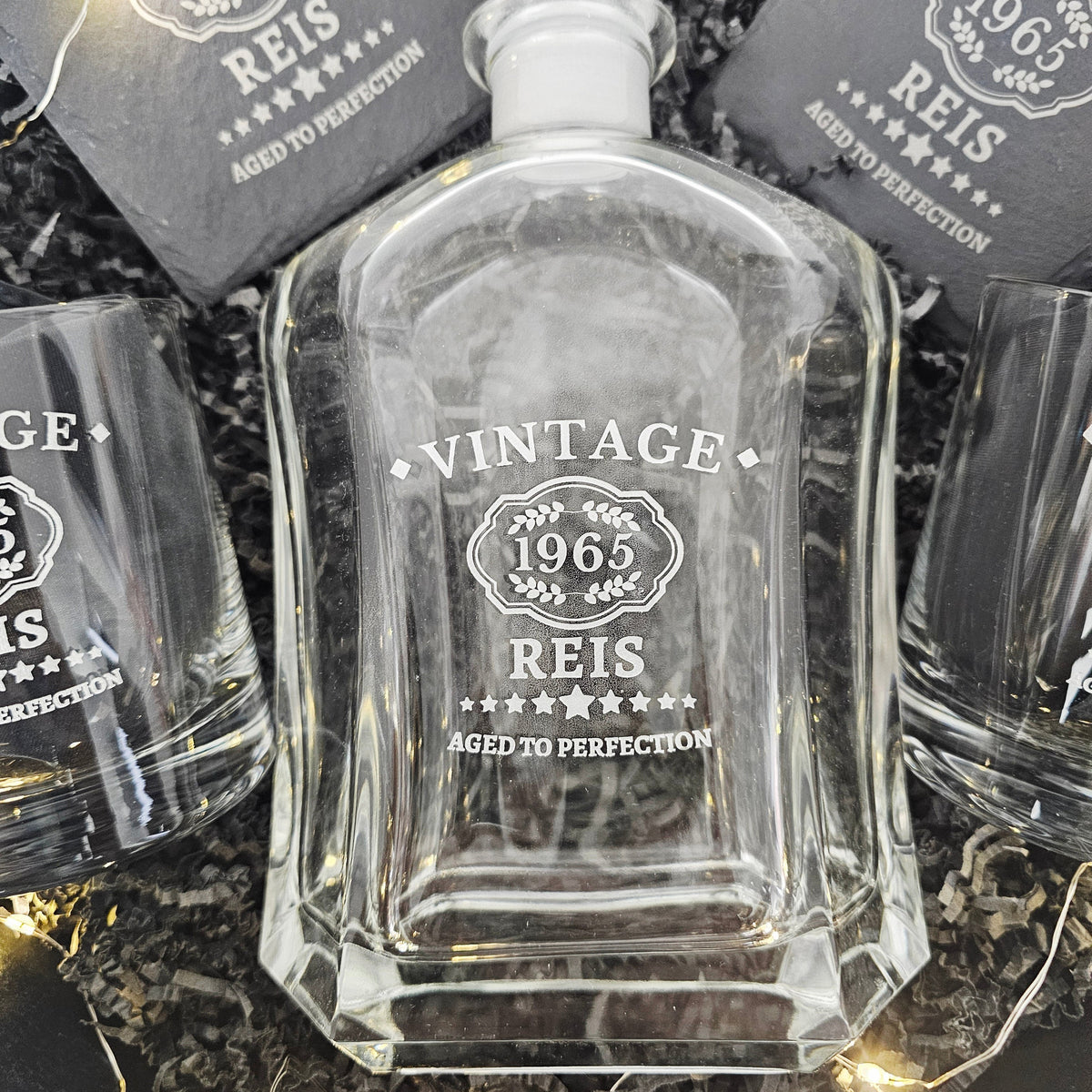 Personalized Whiskey Decanter Gift Set