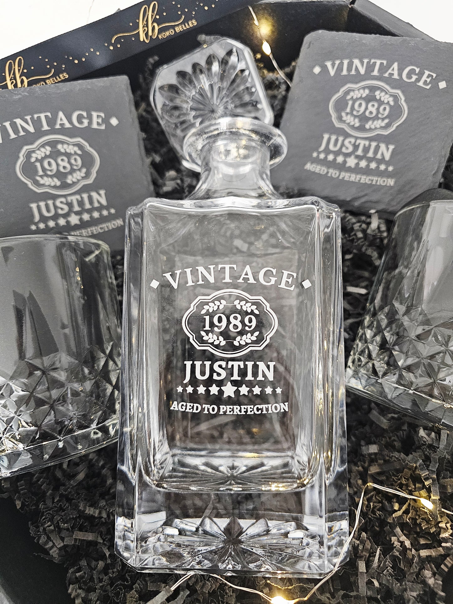 Aged to Perfection Whiskey Decanter Gift Set