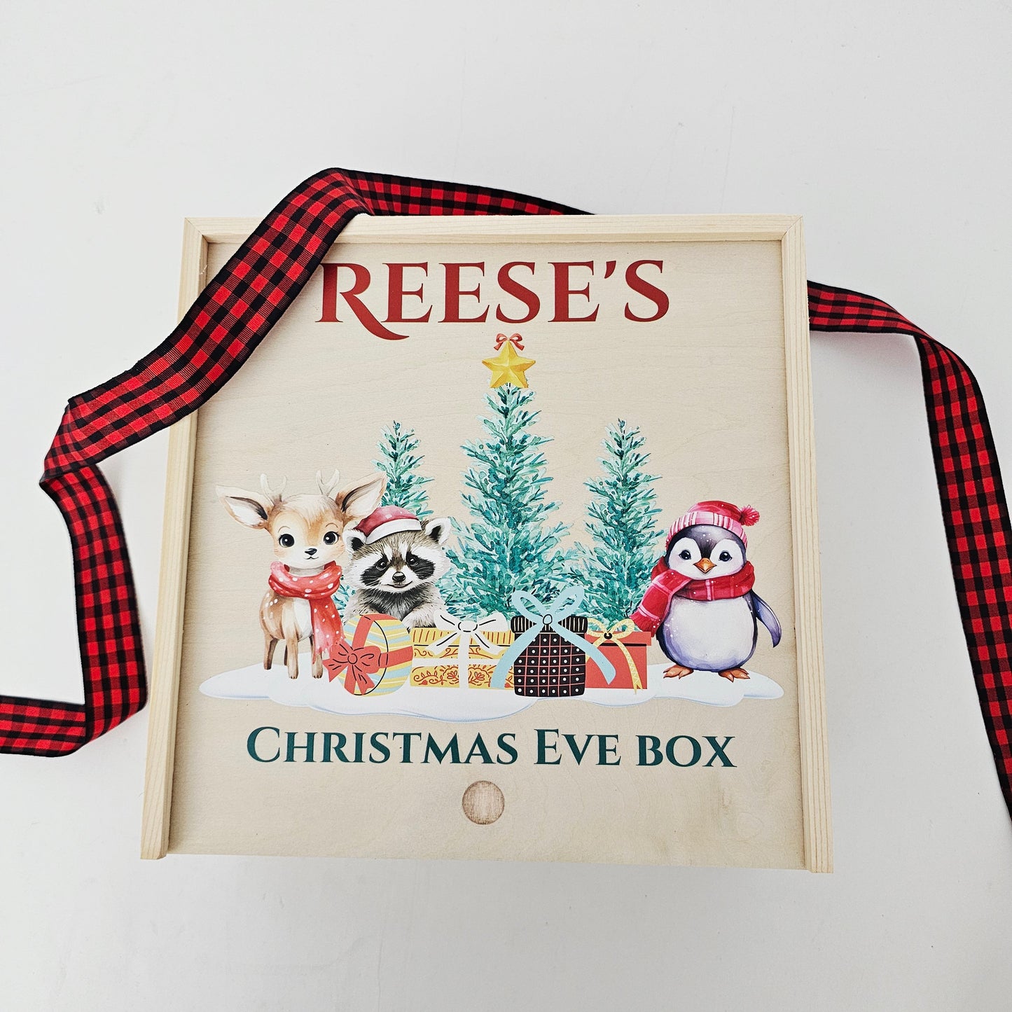 Personalized Christmas Eve Wood Box_ UV Printed