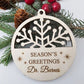 Personalized Wood Snowflake Ornament