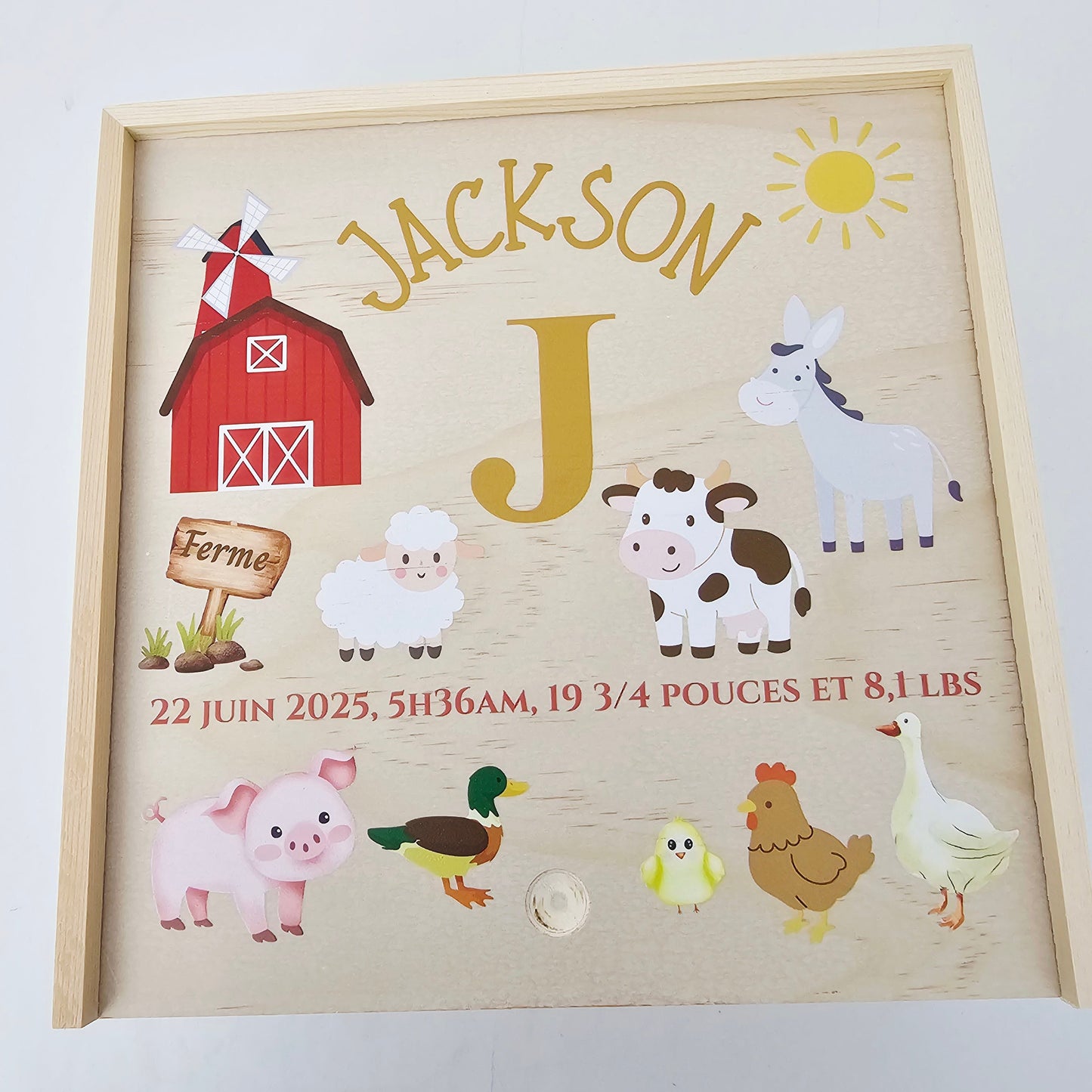 Uv printed Personalized Baby Keepsake Box