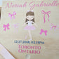 Personalized Baby Birth Stat Keepsake Box - Tiny Ballerina