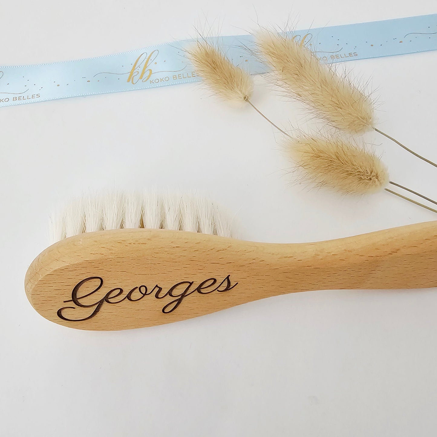 Personalized Wooden Baby Brush - Custom Engraved Keepsake