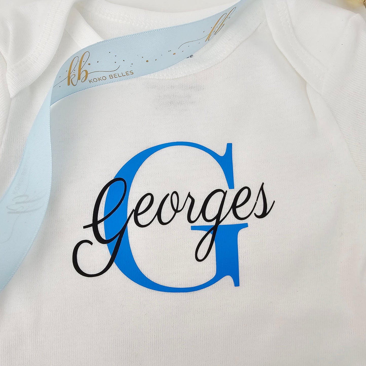 Personalized Baby Onesie Initial