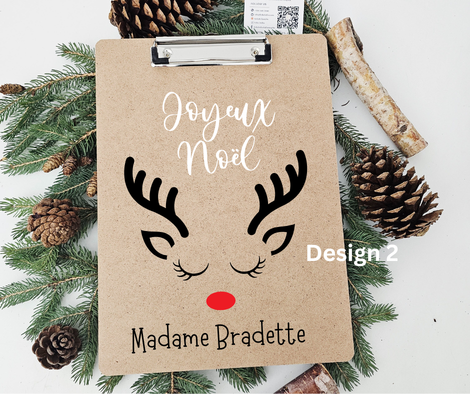 Custom Clipboard With Teacher Name