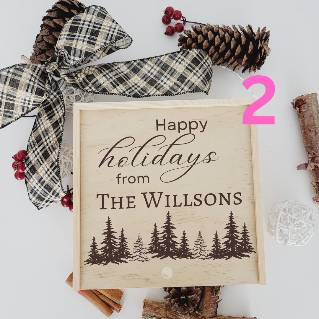 Personalized Christmas Eve Wood Box_ Laser Engraved