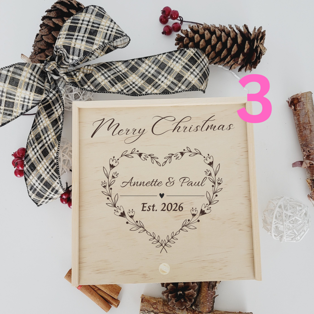 Personalized Christmas Eve Wood Box_ Laser Engraved