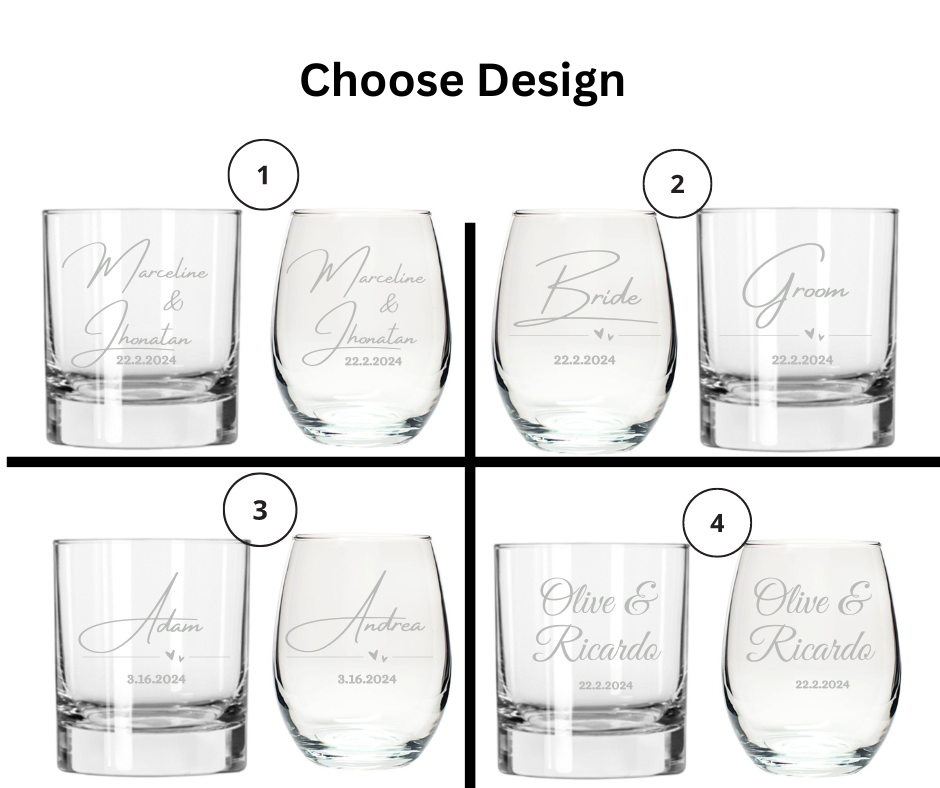 Custom Wine and Whiskey Glasses