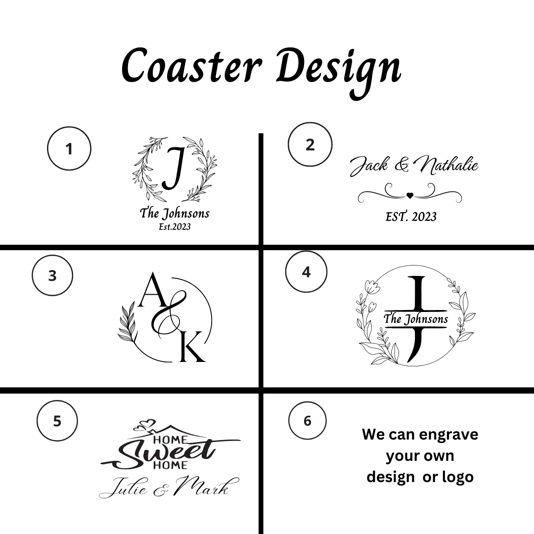 Custom Slate Coasters Set of 4