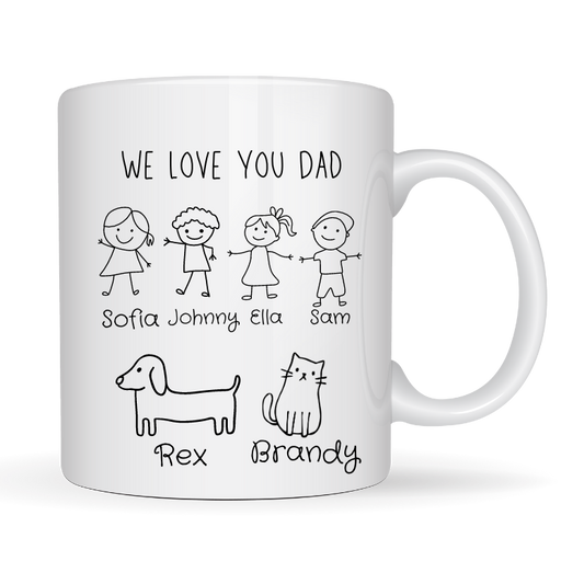 Personalized mug_ kids names and Children's drawing