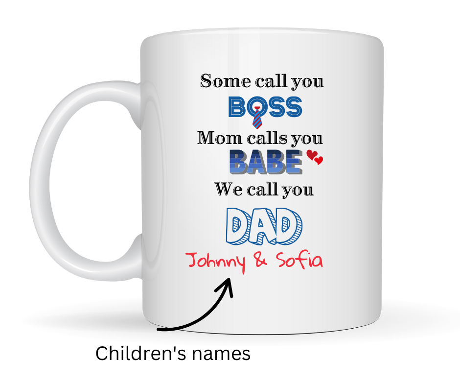 Personalized Boss Babe Dad mug