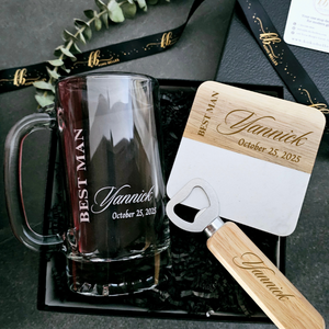Groomsmen Beer Mug Gift Set