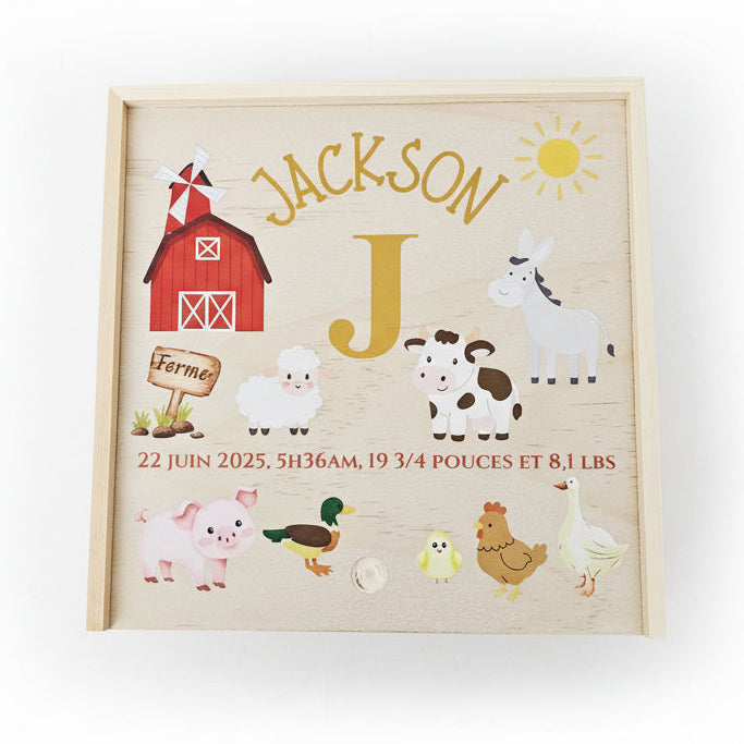 Uv printed Personalized Baby Keepsake Box