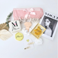 The ultimate self care gift box with soft throw personalized jewelry organizer and eye mask