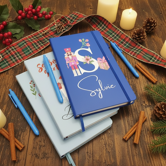 Personalized Name and Large Initial Notebook with Pen