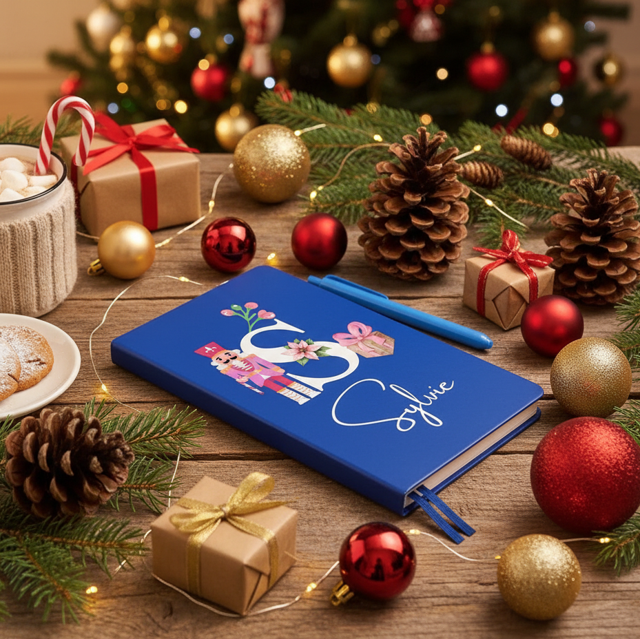 Personalized Name and Large Initial Notebook with Pen