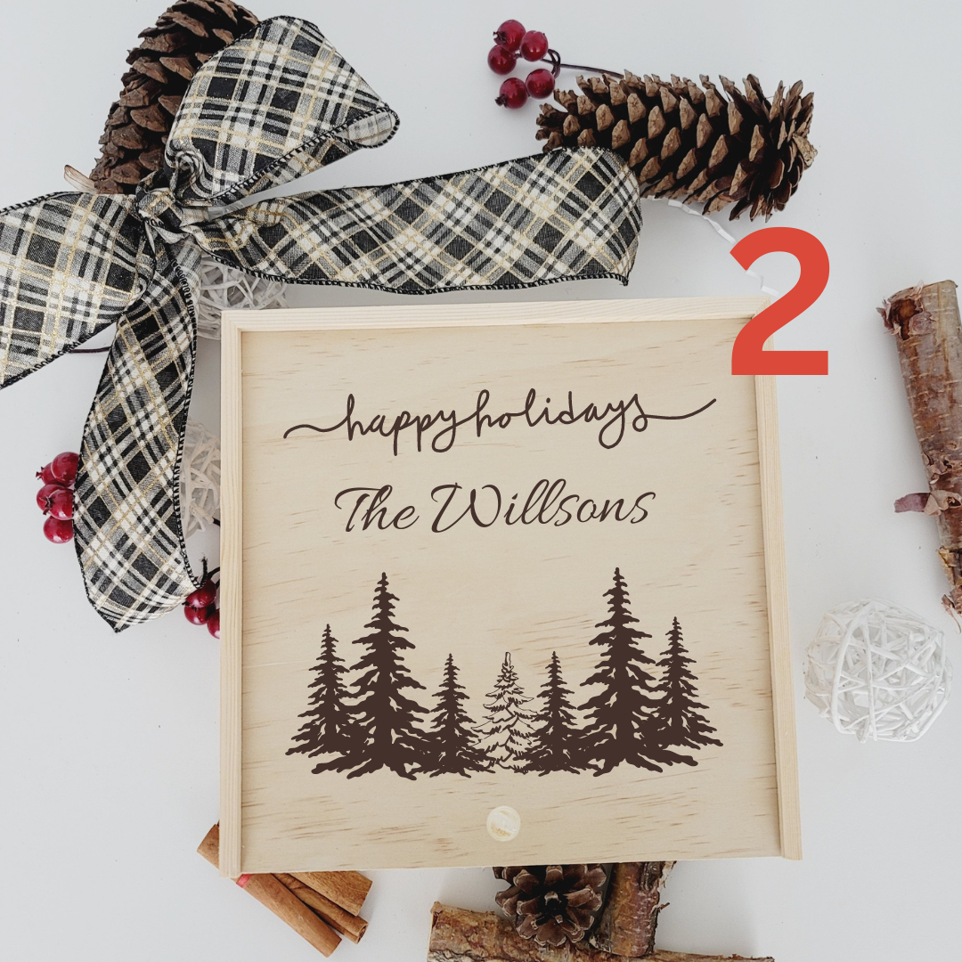 Personalized Christmas Eve Wood Box_ Laser Engraved