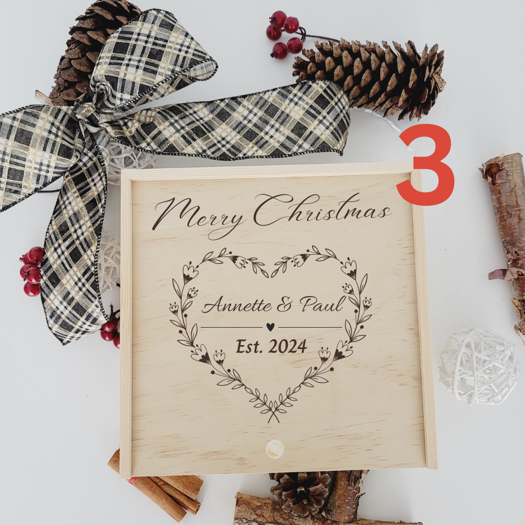Personalized Christmas Eve Wood Box_ Laser Engraved