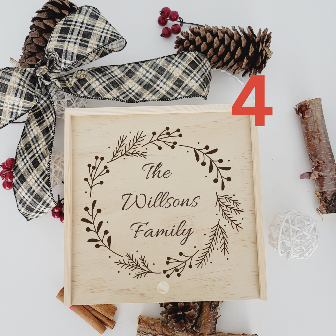Personalized Christmas Eve Wood Box_ Laser Engraved