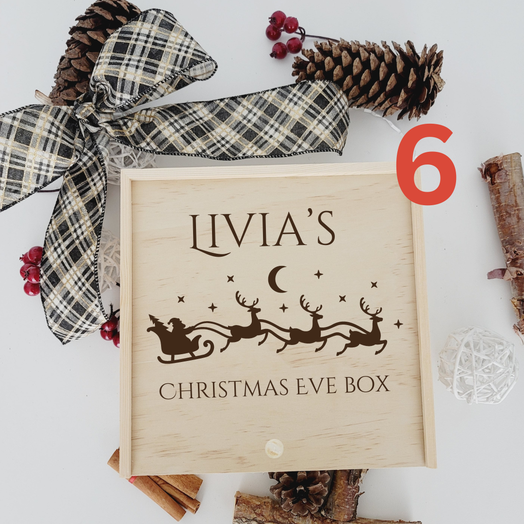 Personalized Christmas Eve Wood Box_ Laser Engraved