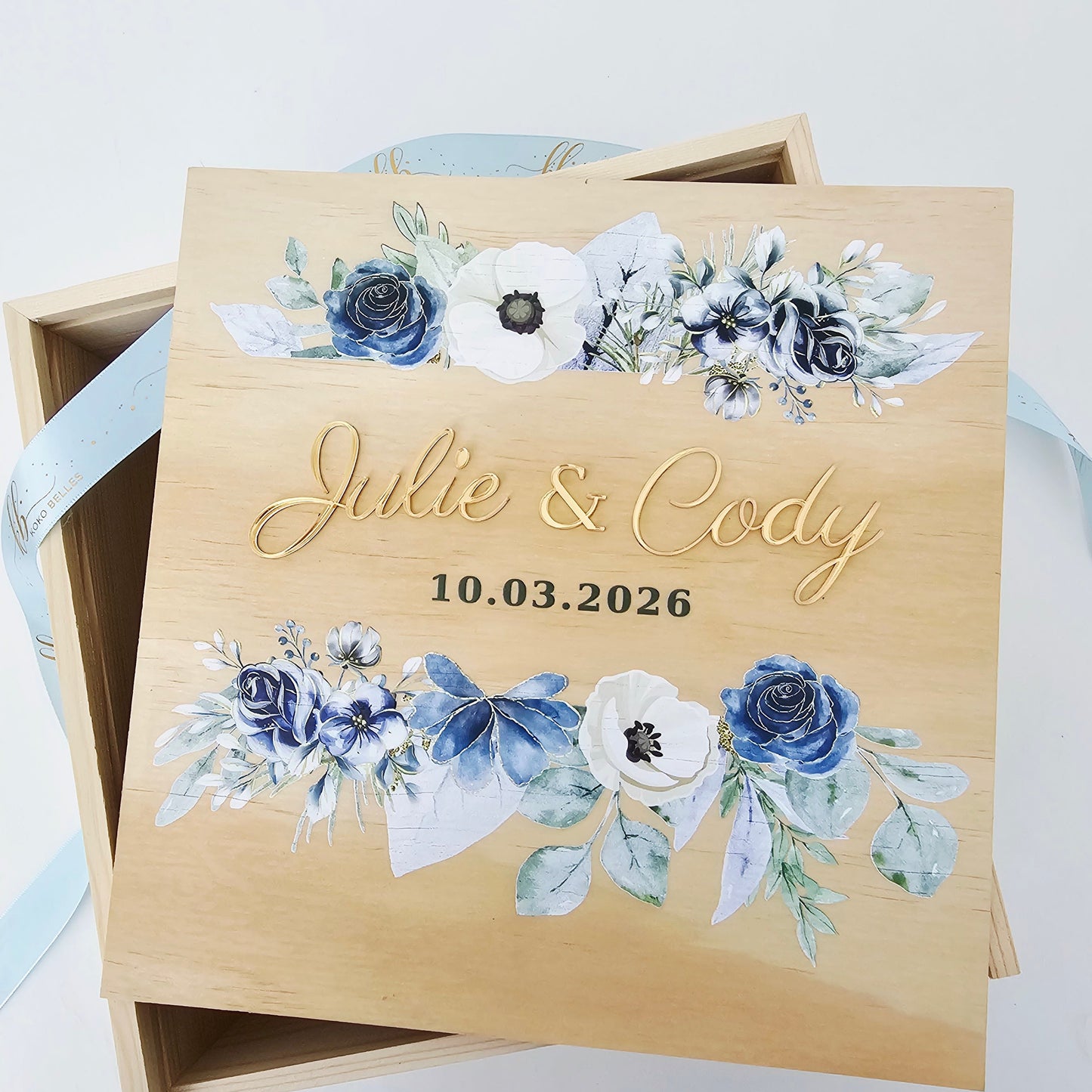 3D Acrylic Name Wood Heirloom Box