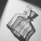 Dramatic diagonal decanter with bold shadow