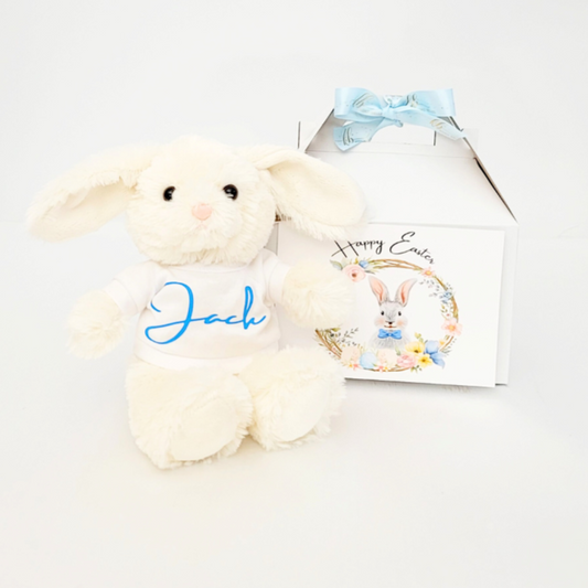 Easter Stuffed Bunny with Custom T Shirt