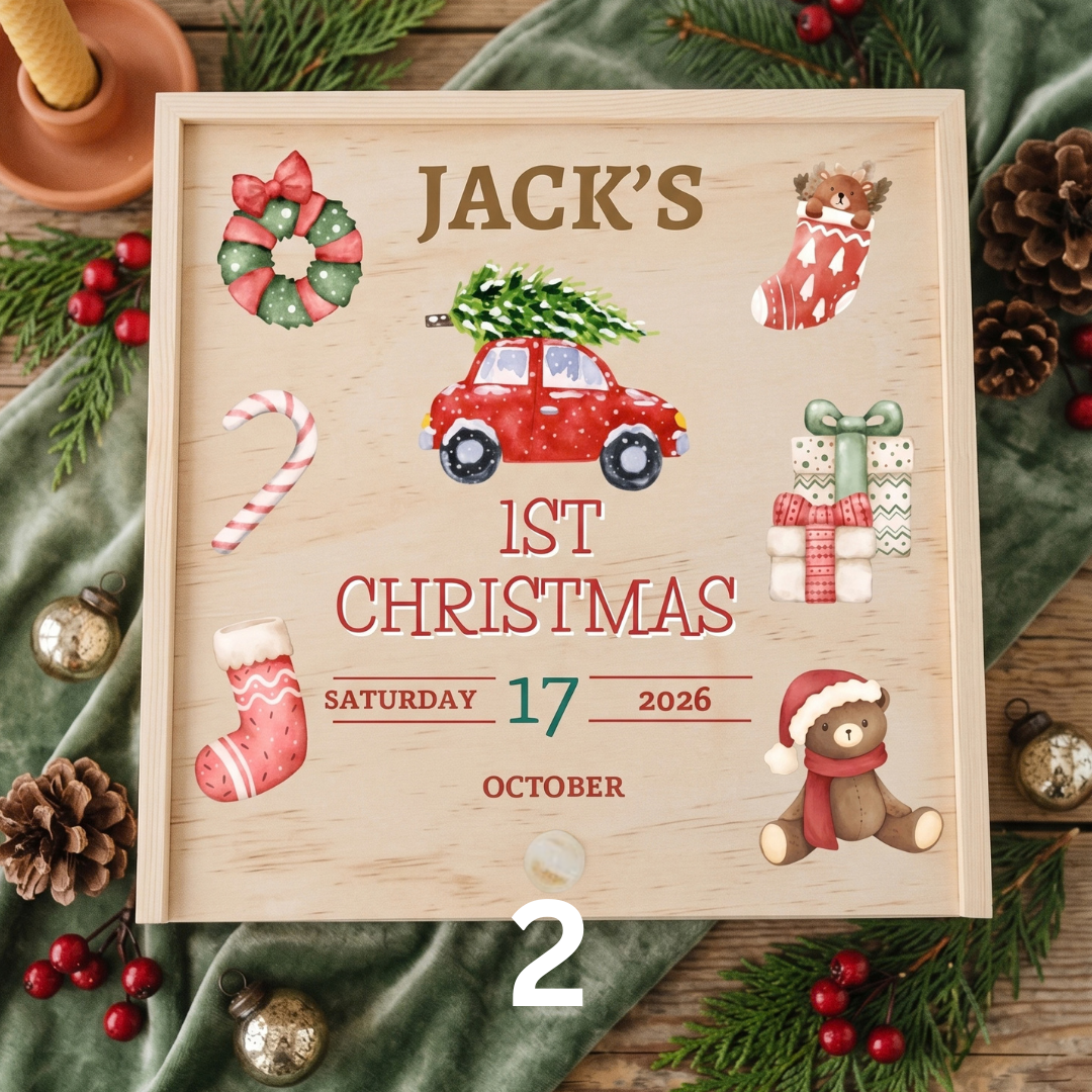 Personalized Christmas Eve Wood Box_ UV Printed