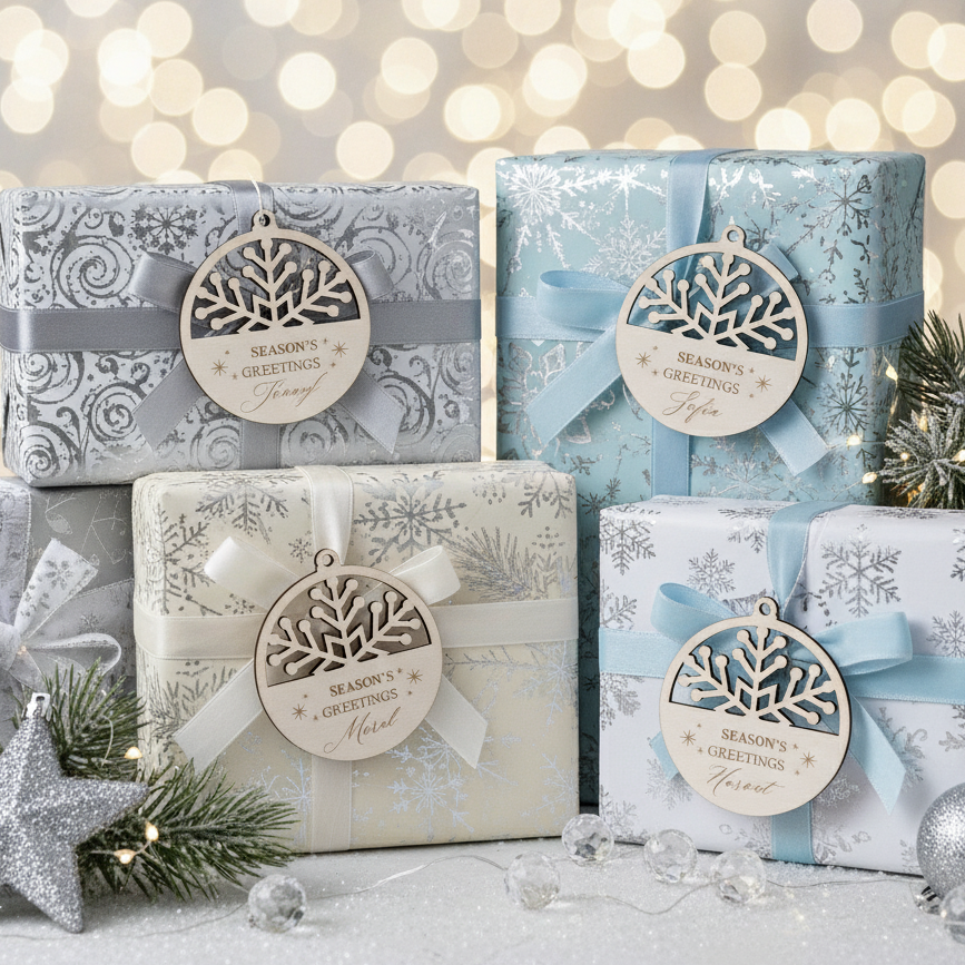 Personalized Wood Snowflake Ornament