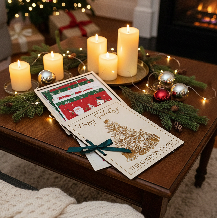 Personalized Holiday Card Keeper