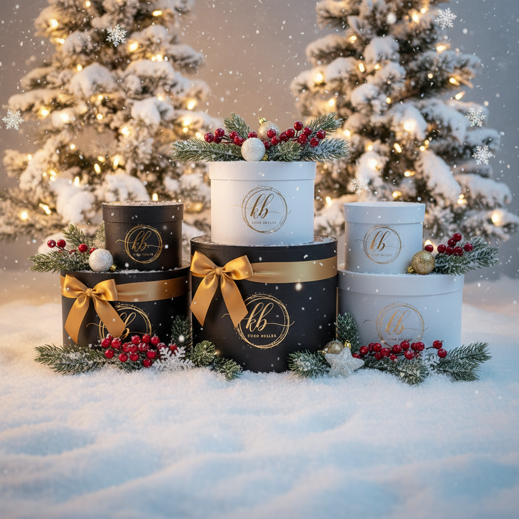 Holiday Black and White Boxes Banner - Variation