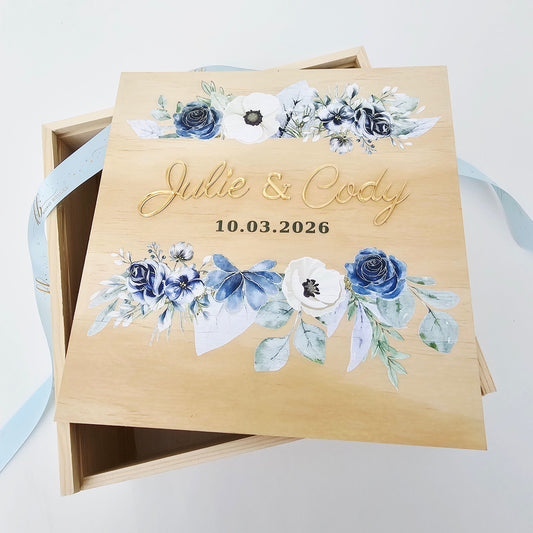 3D Acrylic Name Wood Heirloom Box