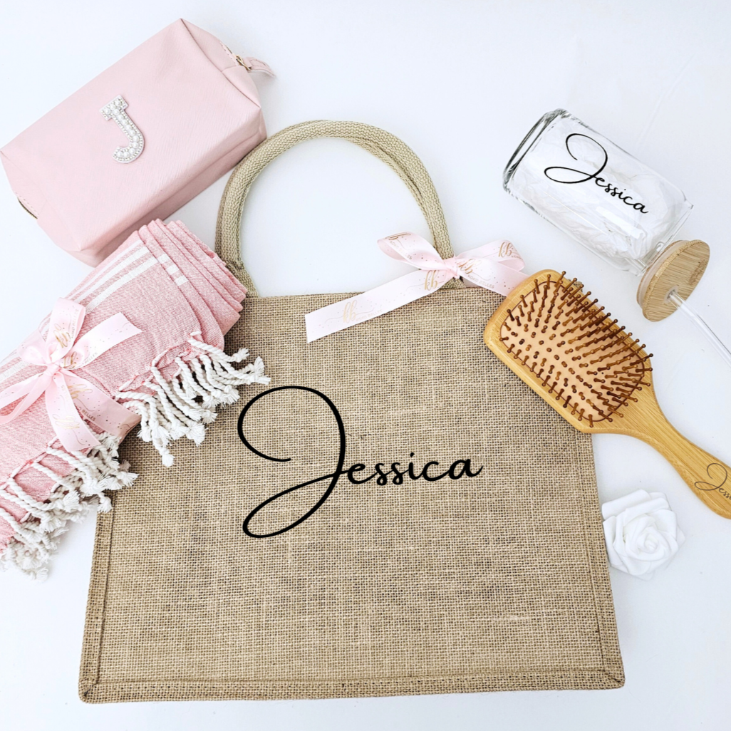 Personalized Gift Spa Pamper Set for Destination Wedding, Gift for her, Weekend Trip essential gift set, Birthday gift